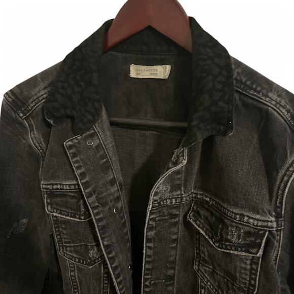 Allsaints black denim jacket - Picture 3 of 3